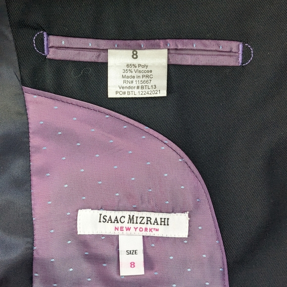 NWT-Isaac Mizrahi- boys size 8 suit jacket - Picture 3 of 3